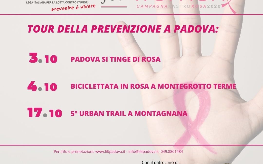 Ottobre Rosa 2020 – Iniziative in piazza della Lilt di Padova