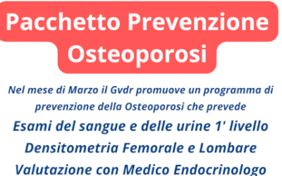 Pacchetto Prevenzione Osteoporosi al Gvdr di Cadoneghe